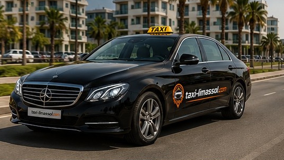 Black Mercedes E-Class taxi for up to four passengers